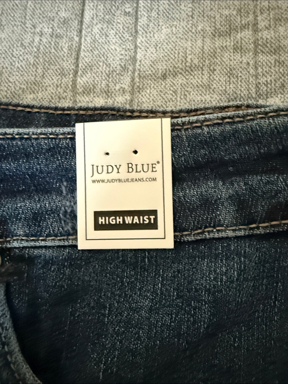 Judy Blue Dark Blue Distressed Jean Shorts - Picture 4 of 6